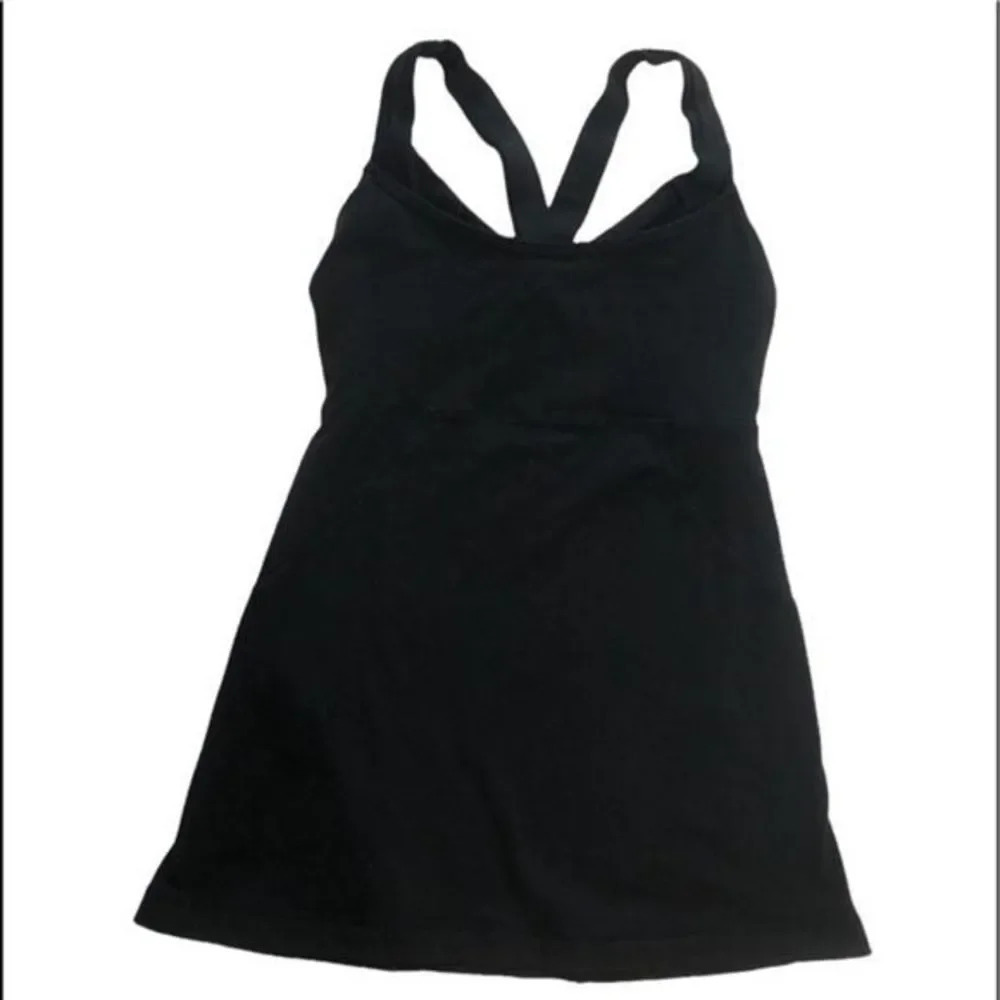 Lululemon Black Tank Top Size 6 - Picture 2 of 9